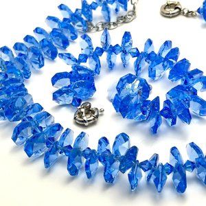 Suzanne Somers Blue Crystal Necklace
